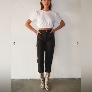 NWT The Range MILITARY TWILL CUFFED CARGO PANT in Jet Black Size Large